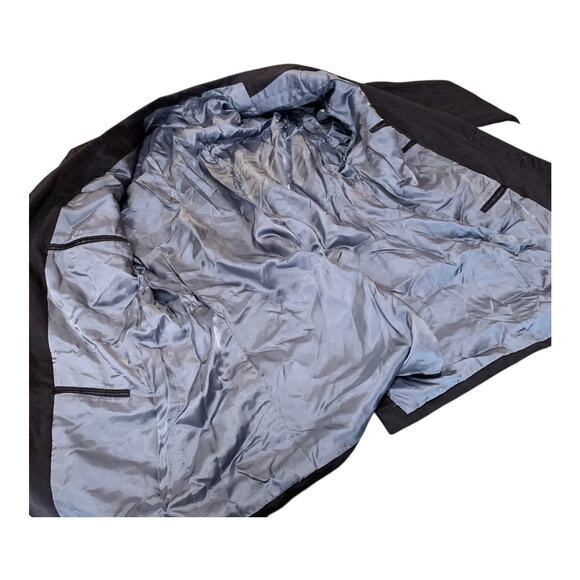 Tom James Blazer Men's Blue Velvet Size 40 Custom Suit Jacket Wedding - Picture 11 of 11